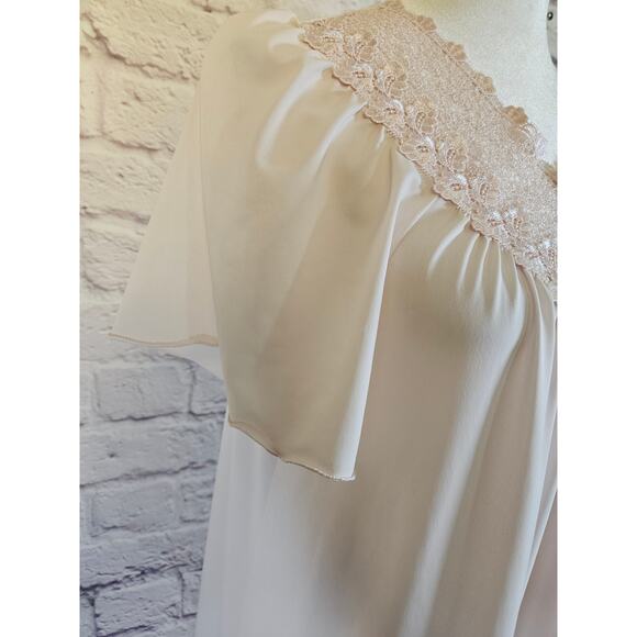 Shadowline Vintage Women's‎ Nightgown Lace Scalloped Hem Lght Pink Small - Picture 6 of 16